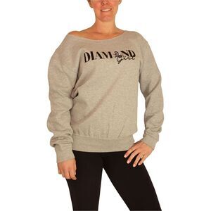 Elevenparis Womens Diamond Girl Sweatshirt, Grey, S, DM